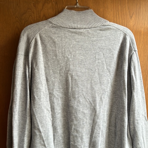 Lacoste Size 6/XL (but runs a bit small )  Quarter Zip Pullover Sweater- grey - Picture 4 of 4